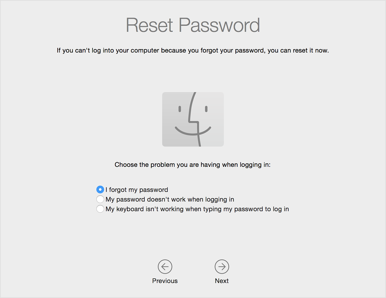 how to reset macbook password